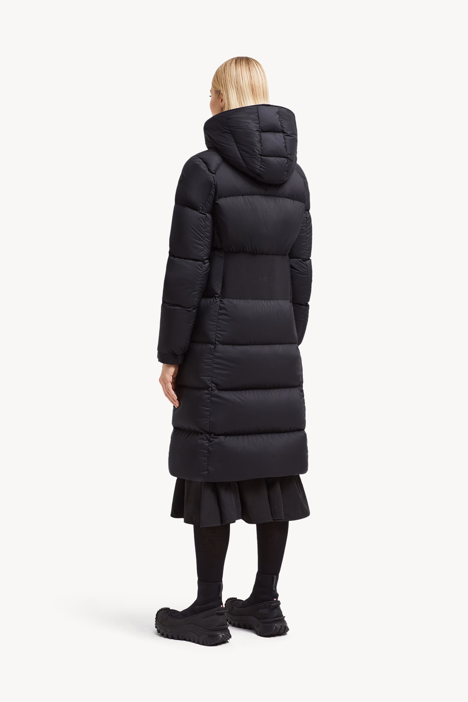 Arredoun Hooded Long Down Jacket Women Black Moncler 5